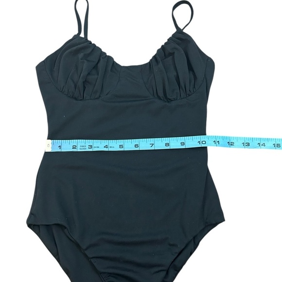 Princess Polly Levey Black Bodysuit with Ruched Cups and Snaps Womens Size US 2 - Picture 12 of 14